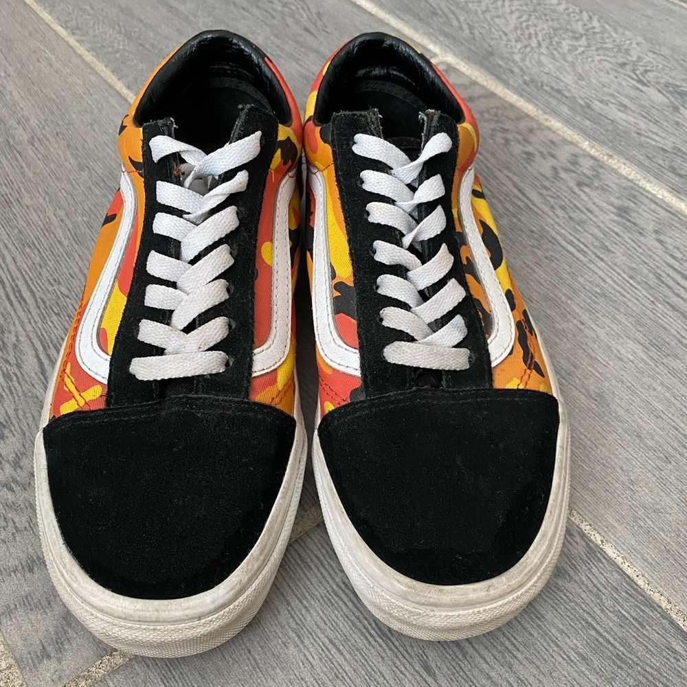 Old Skool Orange Camo Vans